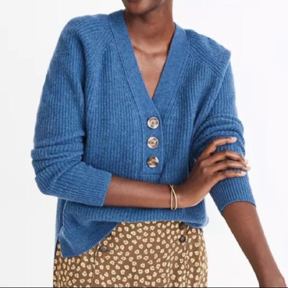 Madewell Ribbed Lyle Henley Sweater